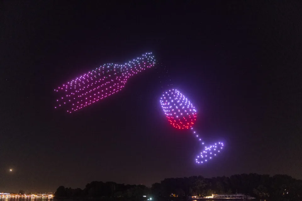 The Bordeaux Wine Festival a unique drone show